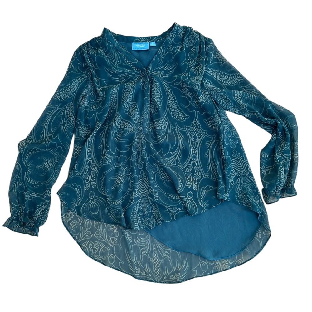 Simply Vera Vera Wang women’s size, small green Paisley Blouse